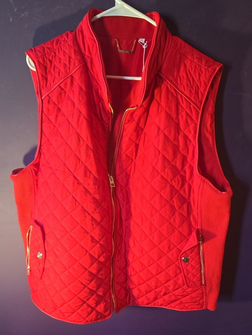 R Chico Xxl Womens Ribbed Quiltted Vest